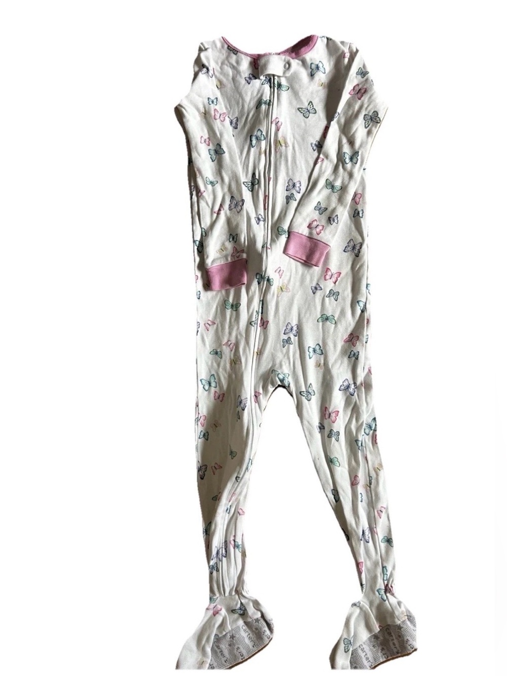 Carter's White Onesie with Colorful Butterfly Design for girls 4T